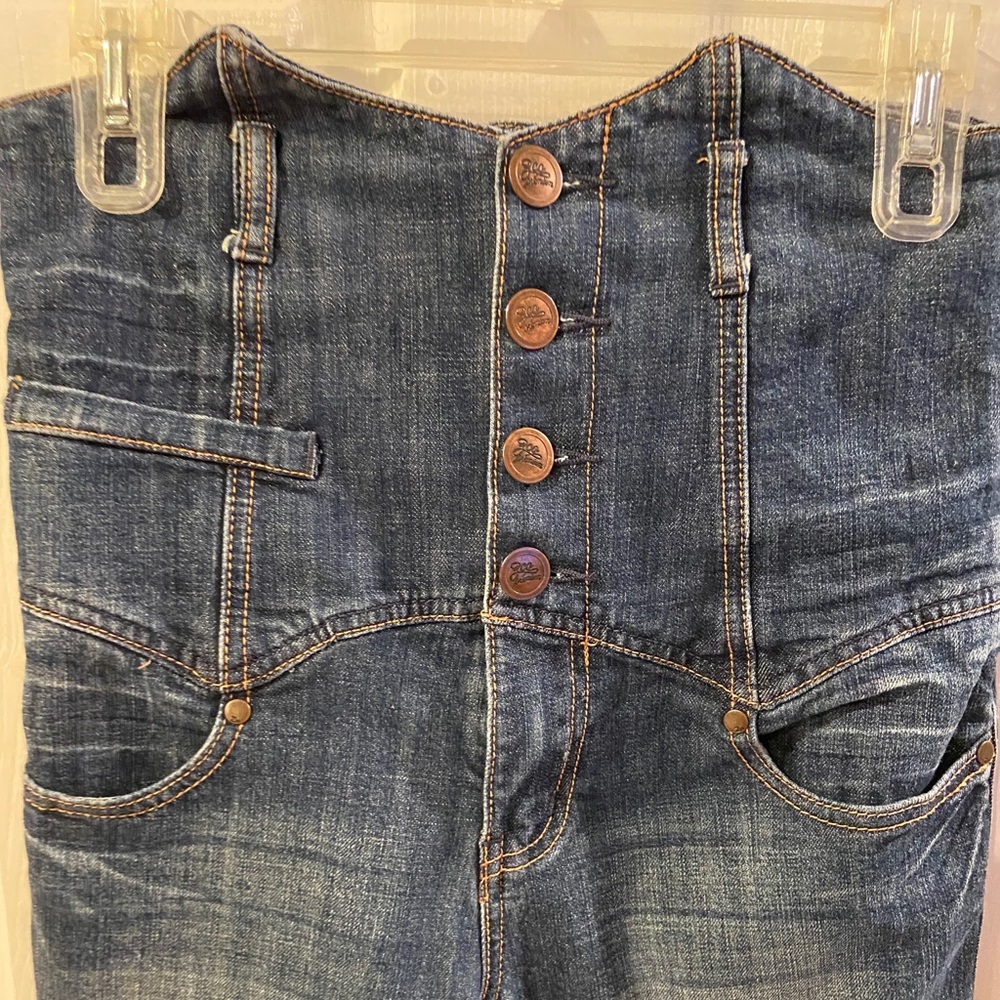 Z co High Waisted Sailor Jeans size 9 Stretch